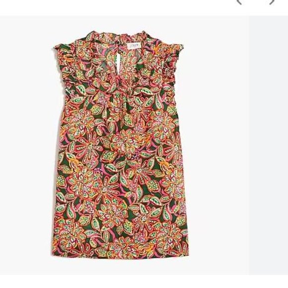 J. Crew Tops - NWOT J. Crew Sleeveless Ruffle Top Size XL